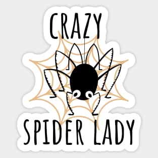 Crazy Spider Lady Sticker